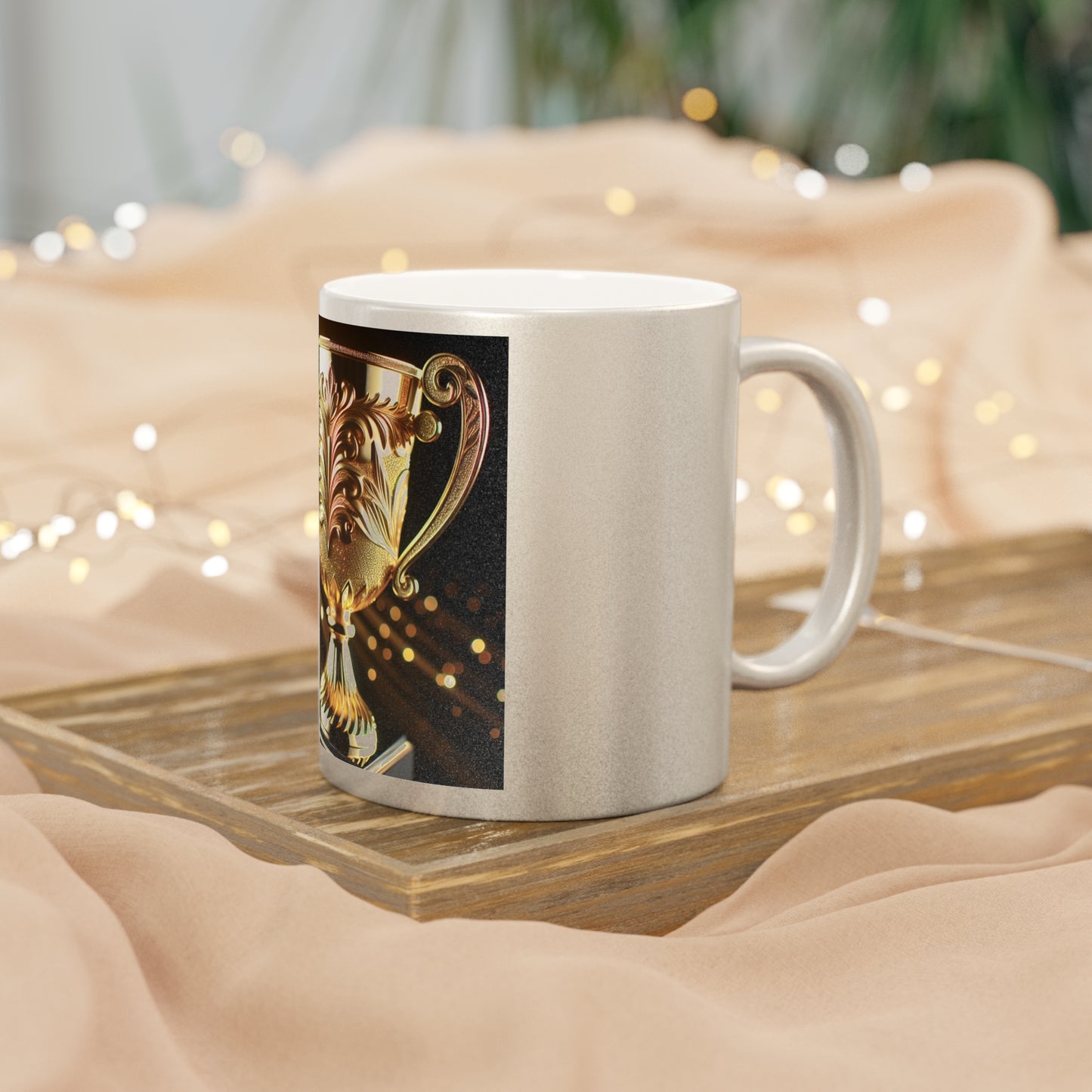 Elegant Trophy Metallic Mug - Perfect Gift for Celebrations